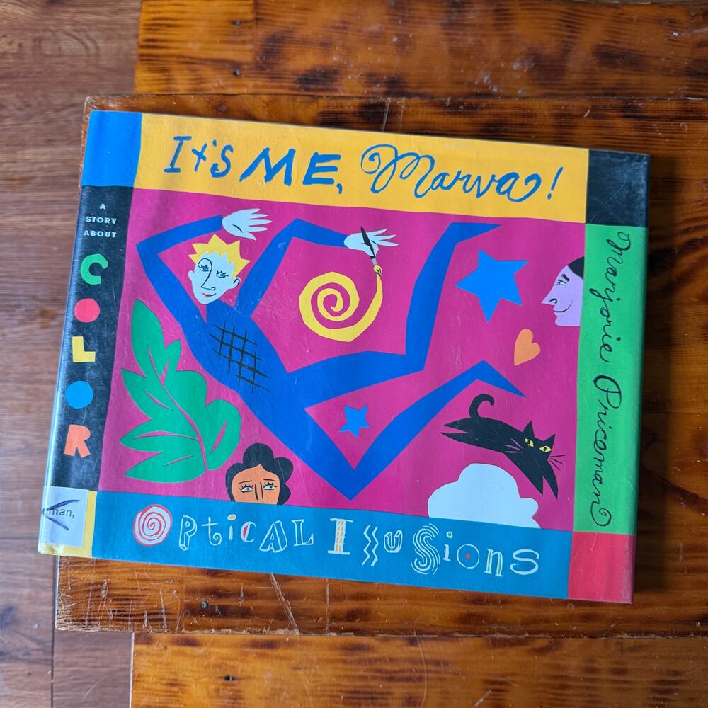 Vtg 2001 It's Me, Marva! A Story About Color Optical illusions Hardcover Book